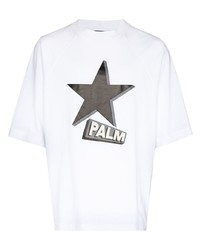 T-shirt girocollo con stelle bianca e nera di Palm Angels