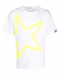 T-shirt girocollo con stelle bianca di Golden Goose