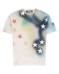 T-shirt girocollo con stelle bianca di Palm Angels