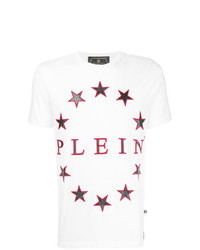 T-shirt girocollo con stelle bianca di Philipp Plein