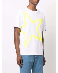 T-shirt girocollo con stelle bianca di Golden Goose