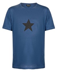 T-shirt girocollo con stelle blu di agnès b.