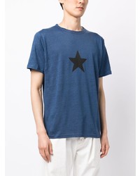 T-shirt girocollo con stelle blu di agnès b.