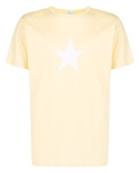 T-shirt girocollo con stelle gialla di agnès b.