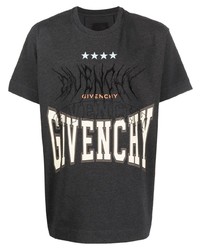 T-shirt girocollo con stelle grigio scuro di Givenchy