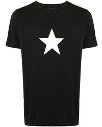 T-shirt girocollo con stelle nera e bianca di agnès b.