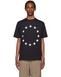 T-shirt girocollo con stelle nera e bianca di Études