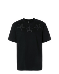 T-shirt girocollo con stelle nera di Attachment