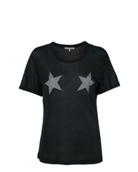T-shirt girocollo con stelle nera di Maison Père