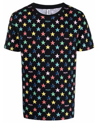 T-shirt girocollo con stelle nera di Moschino