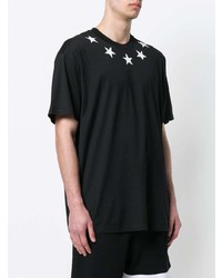 T-shirt girocollo con stelle nera di Givenchy