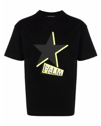 T-shirt girocollo con stelle nera di Palm Angels