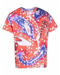 T-shirt girocollo con stelle rossa