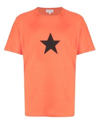 T-shirt girocollo con stelle rossa di agnès b.