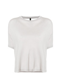 T-shirt girocollo con volant bianca di Unravel Project