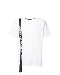 T-shirt girocollo decorata bianca e nera di Mostly Heard Rarely Seen