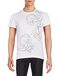 T-shirt girocollo decorata bianca