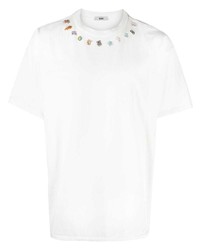 T-shirt girocollo decorata bianca di Bode
