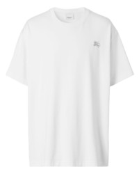 T-shirt girocollo decorata bianca di Burberry