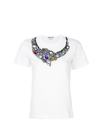 T-shirt girocollo decorata bianca di Comme Des Garcons Comme Des Garcons