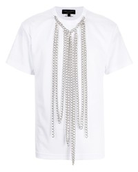 T-shirt girocollo decorata bianca di Comme Des Garcons Homme Plus