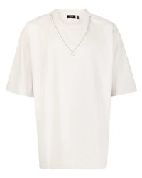 T-shirt girocollo decorata bianca di FIVE CM