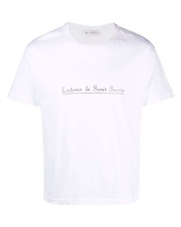 T-shirt girocollo decorata bianca di Ludovic De Saint Sernin