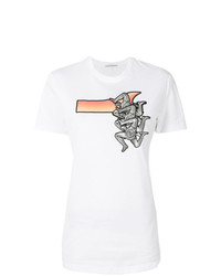 T-shirt girocollo decorata bianca di Marco De Vincenzo