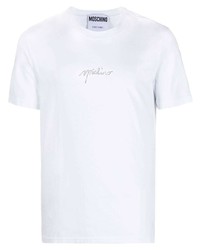 T-shirt girocollo decorata bianca di Moschino