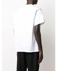 T-shirt girocollo decorata bianca di Neil Barrett