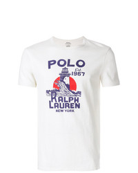 T-shirt girocollo decorata bianca di Polo Ralph Lauren