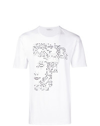 T-shirt girocollo decorata bianca di Versace Collection