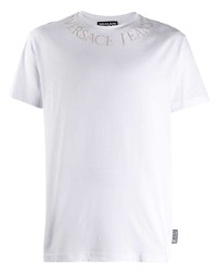 T-shirt girocollo decorata bianca di VERSACE JEANS COUTURE