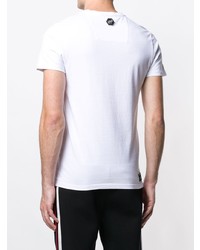T-shirt girocollo decorata bianca di Philipp Plein