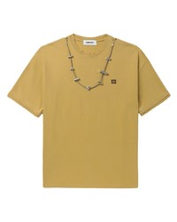 T-shirt girocollo decorata gialla di Ambush