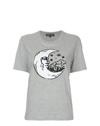 T-shirt girocollo decorata grigia di Markus Lupfer