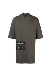 T-shirt girocollo decorata grigio scuro