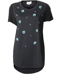 T-shirt girocollo decorata nera di 3.1 Phillip Lim
