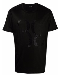 T-shirt girocollo decorata nera di Billionaire