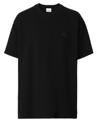 T-shirt girocollo decorata nera di Burberry