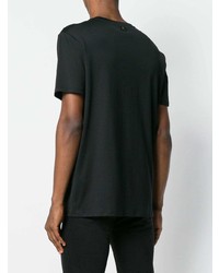 T-shirt girocollo decorata nera di Roberto Cavalli