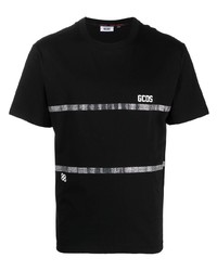 T-shirt girocollo decorata nera di Gcds