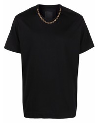 T-shirt girocollo decorata nera di Givenchy
