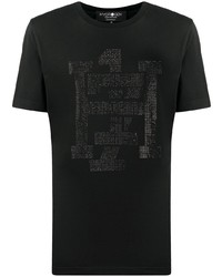 T-shirt girocollo decorata nera di Hydrogen
