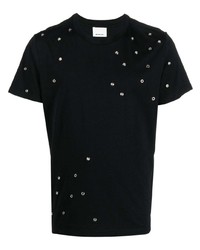T-shirt girocollo decorata nera di Isabel Marant