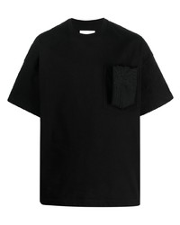 T-shirt girocollo decorata nera di Jil Sander