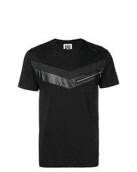T-shirt girocollo decorata nera di Les Hommes Urban