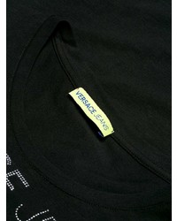 T-shirt girocollo decorata nera di Versace Jeans