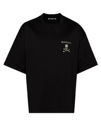 T-shirt girocollo decorata nera di Mastermind Japan