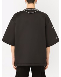 T-shirt girocollo decorata nera di Dolce & Gabbana